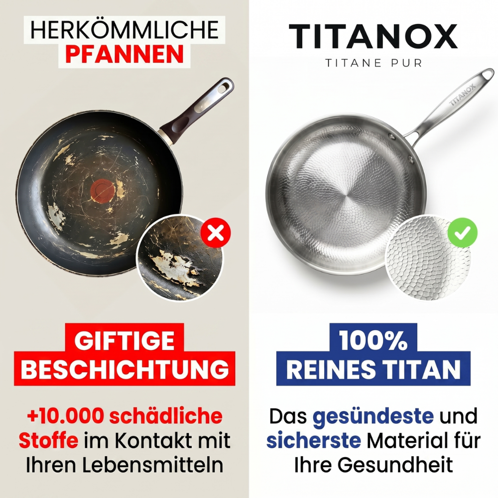 Pfanne aus 100 % reinem Titan — TITANOX®