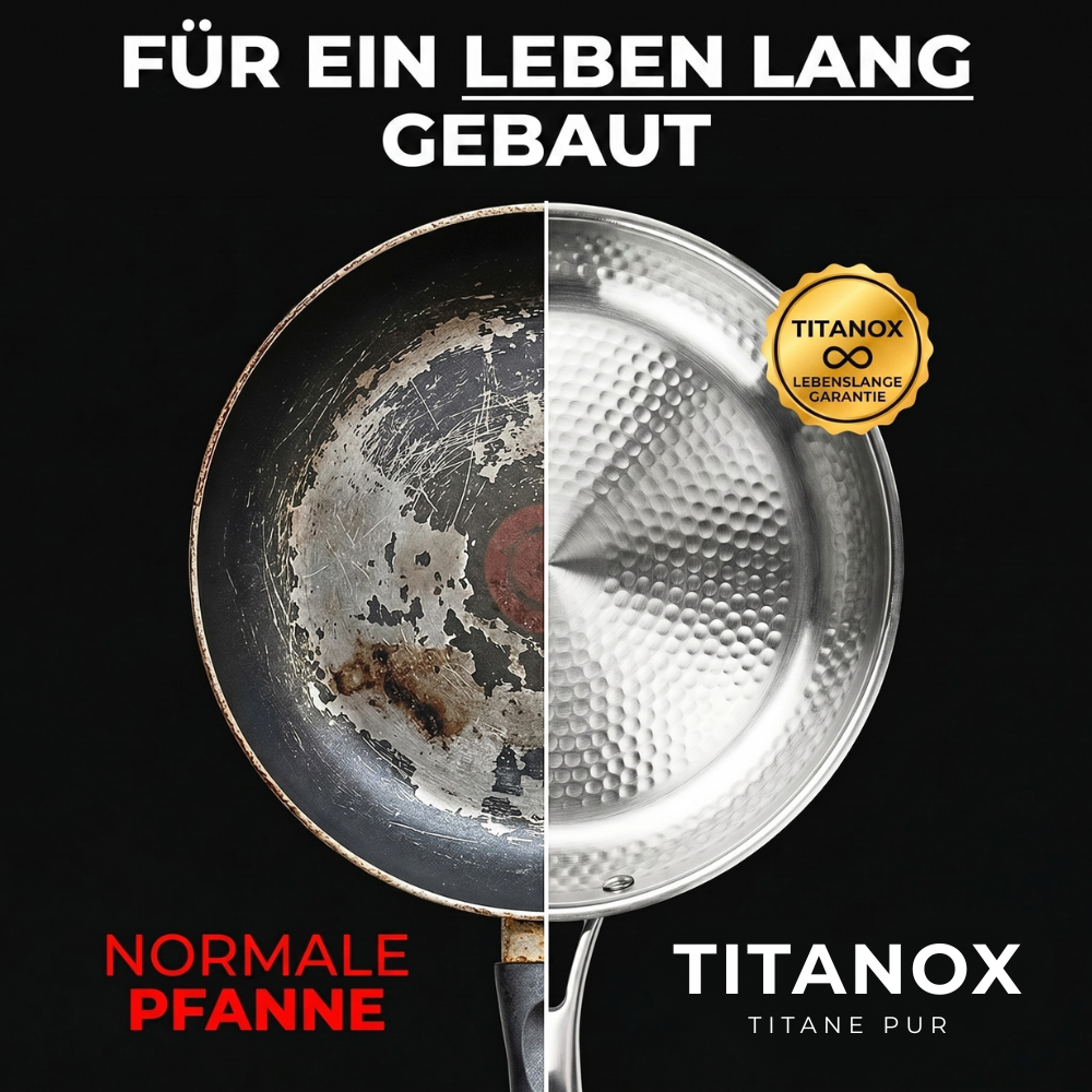 Pfanne aus 100 % reinem Titan — TITANOX®