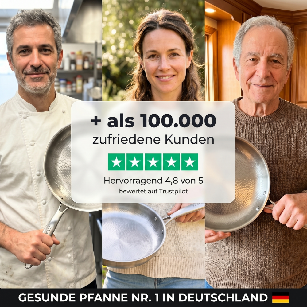 Pfanne aus 100 % reinem Titan — TITANOX®