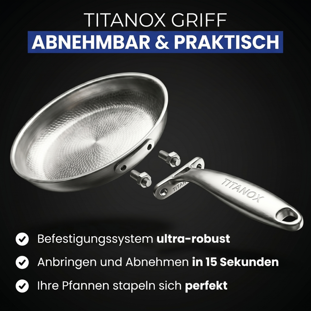 Pfanne aus 100 % reinem Titan — TITANOX®