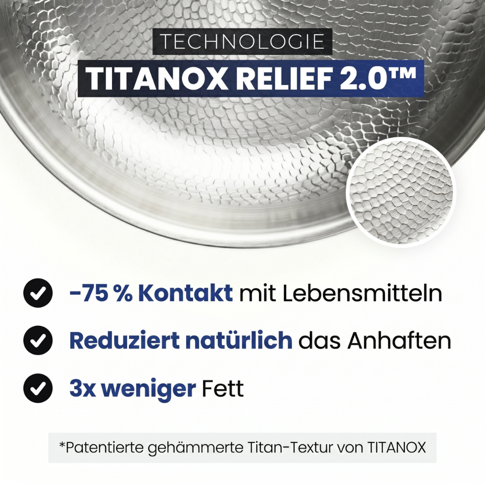 Pfanne aus 100 % reinem Titan — TITANOX®